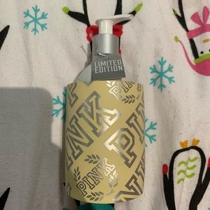 PINK Coconut Waters lotion with koozie